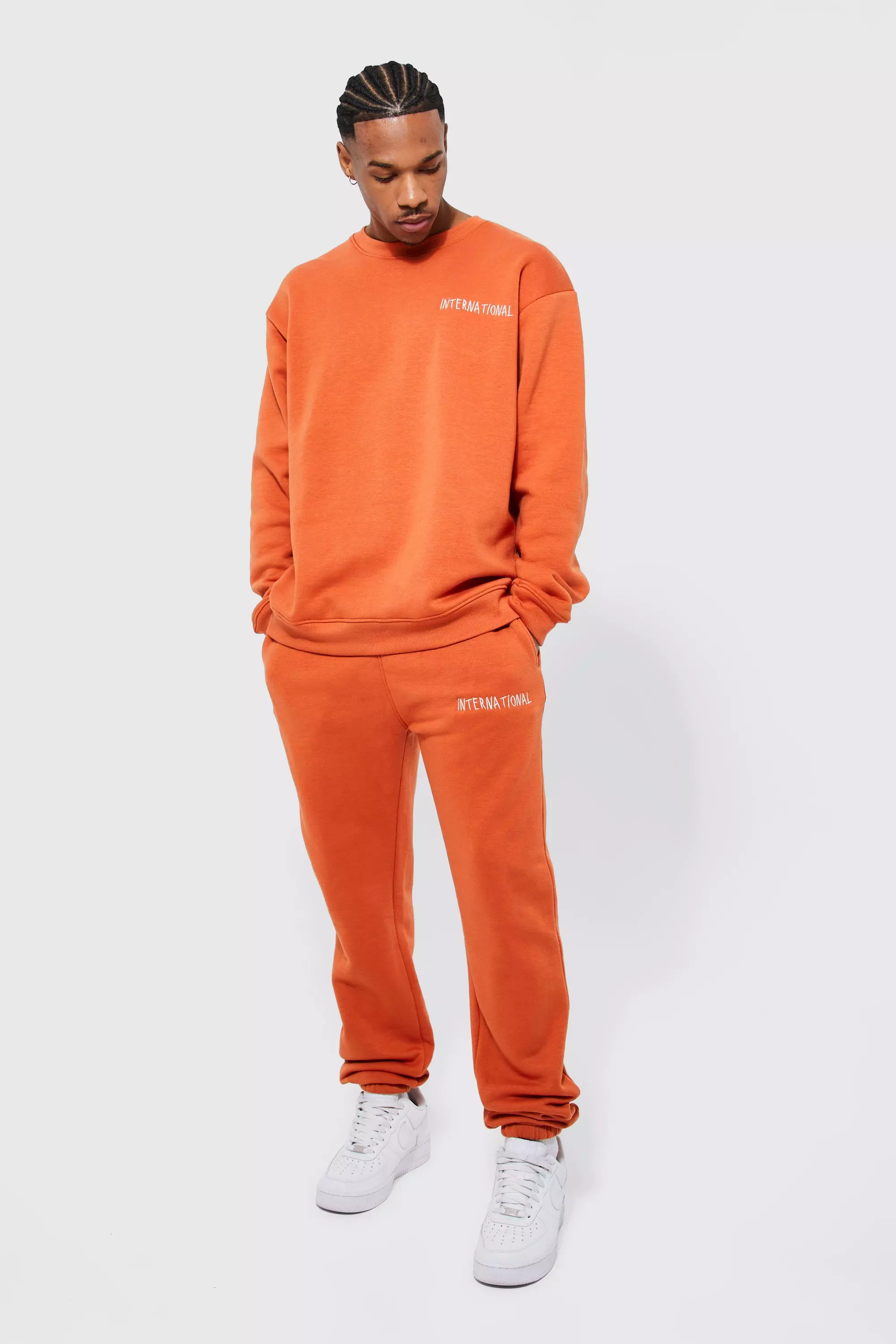 Orange sweatshirt and online sweatpants